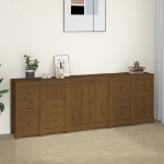 Credenza Miele 230x35x80 cm in Legno Massello di Pino