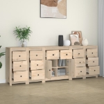 Credenza 230x35x80 cm in Legno Massello di Pino