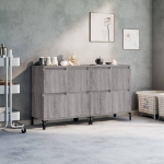 Credenze 2pz Grigio Sonoma 60x35x70 cm in Legno Multistrato