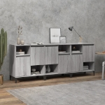 Credenze 3pz Grigio Sonoma 60x35x70 cm in Legno Multistrato