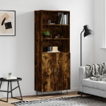 Credenza Rovere Fumo  69,5x34x180 cm in Legno Multistrato