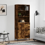 Credenza Rovere Fumo  69,5x34x180 cm in Legno Multistrato