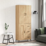 Credenza Rovere Sonoma 69,5x34x180 cm in Legno Multistrato