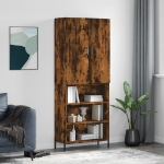 Credenza Rovere Fumo  69,5x34x180 cm in Legno Multistrato