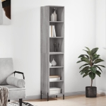 Credenza Grigio Sonoma 34,5x32,5x180 cm in Legno Multistrato