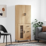 Credenza Rovere Sonoma 69,5x34x180 cm in Legno Multistrato