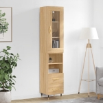 Credenza Rovere Sonoma 34,5x34x180 cm in Legno Multistrato