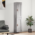 Credenza Grigio Sonoma 34,5x34x180 cm in Legno Multistrato