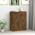 Credenza Rovere Fumo 60x30x75 cm in Legno Multistrato