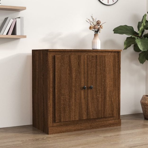 Credenza Rovere Marrone 70x35,5x67,5 cm in Legno Multistrato