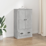 Credenza Grigio Cemento 60x35,5x103,5 cm in Legno Multistrato