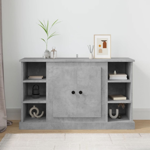 Credenza Grigio Cemento 100x35,5x60 cm in Legno Multistrato