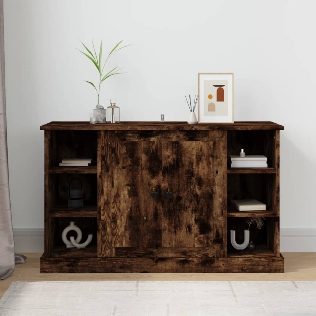 Credenza Rovere Fumo 100x35,5x60 cm in Legno Multistrato