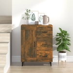 Credenza Rovere Fumo 69,5x34x90 cm in Legno Multistrato