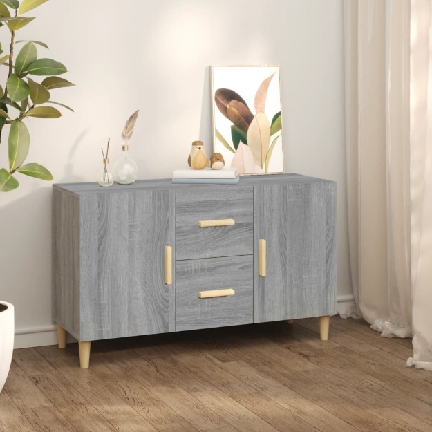 Credenza Grigio Sonoma 100x36x60 cm in Legno Multistrato