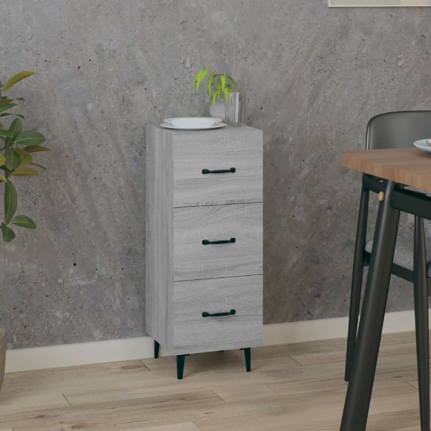 Credenza Grigio Sonoma 34,5x34x90 cm in Legno Multistrato