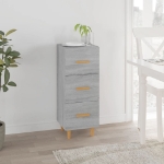 Credenza Grigio Sonoma 34,5x34x90 cm in Legno Multistrato