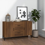 Credenza Rovere Marrone 100x36x60 cm in Legno Multistrato