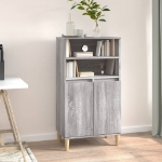 Credenza Grigio Sonoma 60x36x110 cm in Legno Multistrato