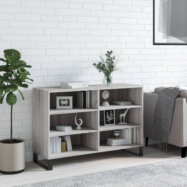 Credenza Grigio Sonoma 103,5x35x70 cm in Legno Ingegnerizzato