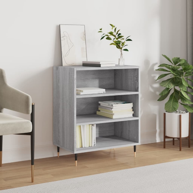 Credenza Grigio Sonoma 57x35x70 cm in Legno Multistrato