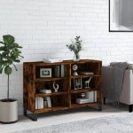 Credenza Rovere Fumo 103,5x35x70 cm in Legno Multistrato