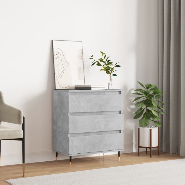 Credenza Grigio Cemento 60x35x70 cm in Legno Multistrato