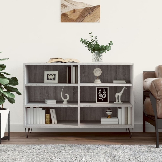 Credenza Grigio Sonoma 103,5x35x70 cm in Legno Ingegnerizzato