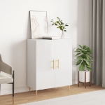 Credenza 69,5x34x90 cm in Legno Multistrato Bianco Lucido