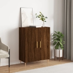 Credenza Rovere Marrone 69,5x34x90 cm in Legno Multistrato