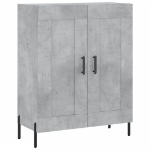 Credenza Grigio Cemento 69,5x34x90 cm in Legno Multistrato