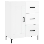 Credenza 69,5x34x90 cm in Legno Multistrato Bianco Lucido