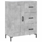 Credenza Grigio Cemento 69,5x34x90 cm in Legno Multistrato