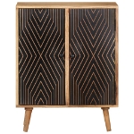 Credenza 60x35x75 cm in Legno Massello di Acacia