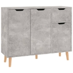 Credenza Grigio Cemento 90x30x72 cm in Truciolato