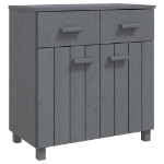 Credenza HAMAR Grigio Scuro 79x40x80 cm Legno Massello di Pino