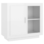 Credenza Bianco Lucido 80x40x75 cm