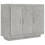 Credenza Grigio Cemento 92x35x75 cm in Legno Multistrato