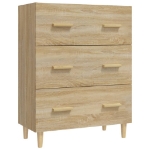 Credenza Rovere Sonoma 70x34x90 cm in Legno Multistrato