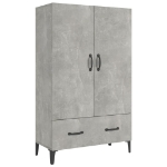 Credenza Grigio Cemento 70x31x115 cm in Legno Multistrato