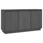 Credenza Grigia 111x34x60 cm in Legno Massello di Pino