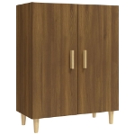 Credenza Rovere Marrone 70x34x90 cm in Legno Multistrato