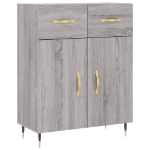 Credenza Grigio Sonoma 69,5x34x90 cm in Legno Multistrato