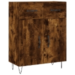 Credenza Rovere Fumo 69,5x34x90 cm in Legno Multistrato