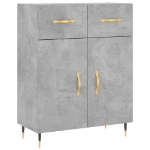 Credenza Grigio Cemento 69,5x34x90 cm in Legno Multistrato