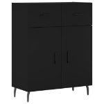 Credenza Nera 69,5x34x90 cm in Legno Multistrato