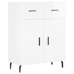 Credenza 69,5x34x90 cm in Legno Multistrato Bianco Lucido