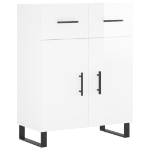 Credenza 69,5x34x90 cm in Legno Multistrato Bianco Lucido