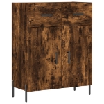 Credenza Rovere Fumo 69,5x34x90 cm in Legno Multistrato