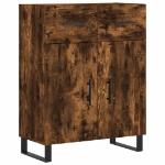 Credenza Rovere Fumo 69,5x34x90 cm in Legno Multistrato